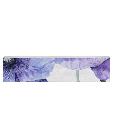Resistance Bands Exercise Bands Two Purple Flowers Printed Elastic Band Leg Bands Resistance Fitness Bands Fabric Resistance Bands