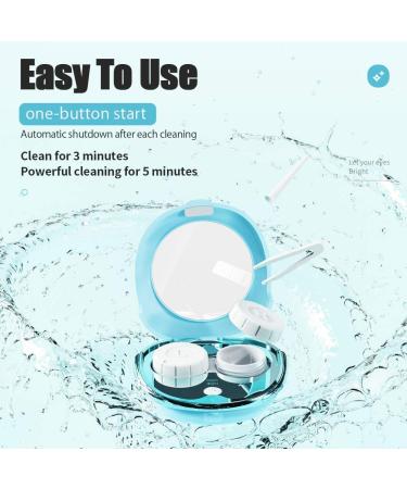 OFONE Contact Lens Cleaner - Portable Rechargeable Vibration Case with Mirror & Remover Applicator for Travel & Home (Blue) - Buy Online on GoSupps.com