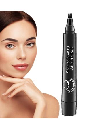 Liquid Eyebrow Pencil | Four Forked Eyebrow Pencil | Microblading Eyebrow Pencil Long-Lasting Eyebrow Makeup for Natural-Looking Eyebrow Ngumms Black