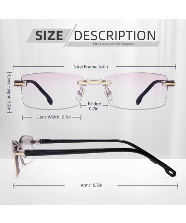 Gaoye 5 Pack Reading Glasses for Men - Blue Light Blocking & UV Protection Rimless Design Diamond Cut Edges (1.50 Magnification) - International Shipping Available - Buy Online on GoSupps.com