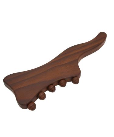 Wooden Scraping Stick - Gua Sha Massage & Acupuncture Tool | Tendon Roller Stick with 10 Beads for Health & Wellness - International Shipping Available - Buy Online on GoSupps.com