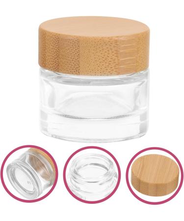 minkissy Bamboo Lid Cream Bottle Containers with Lids Sample Jars Lip Balm Containers Cosmetic Containers Cosmetic Cream Jar Refillable Cream Jar Empty Cream Jar Glass Wood Travel - Buy Online on GoSupps.com