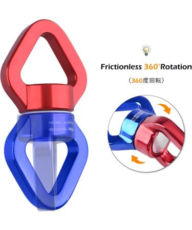 TRIWONDER 30kN Rotator Swing Spinner - Premium Climbing Carabiner for Hammocks | Safe Durable & Versatile - Red & Blue - Buy Online on GoSupps.com