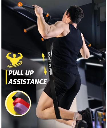 Pull Up Assistance Bands Set of 6 | Heavy Duty Resistance Bands with Door Anchor for Muscle Training & Physical Therapy - Ideal for Men & Women - Buy Online on GoSupps.com
