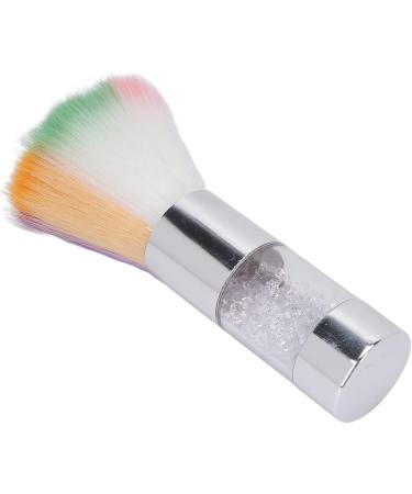 Colorful Fluffy Makeup Brush for Contour and Beautiful Makeup Portable Nail Art Dust Cleaning Brush (Silver) - Buy Online on GoSupps.com