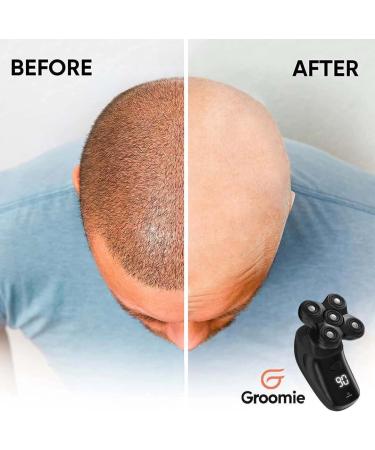 Buy Groomie Cordless Bald Head Shaver for Men - BaldiePro Grooming Kit with SmoothShave Blade 2.0 Cleaning Brush & Charger - International Shipping Available - Buy Online on GoSupps.com