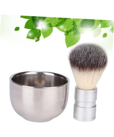 Minkissy 2x Soap Tools for Men - Mustache & Beard Care Set with Metal Shaving Bowl Cleaning Brush & Nylon Tools - International Shipping Available - Buy Online on GoSupps.com