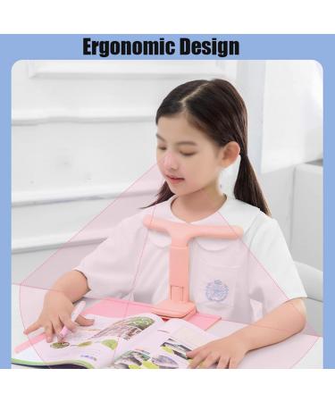 Buy Sitting Posture Corrector for Kids - Height Adjustable & Vision Protector - Pink | Improve Posture for Students - Buy Online on GoSupps.com