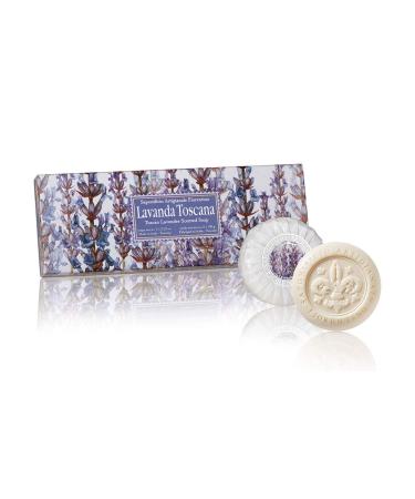 Lavender soap round 3 pieces each 100g handmade Italian soap from Fiorentino Lavender 100 g (pack of 3)