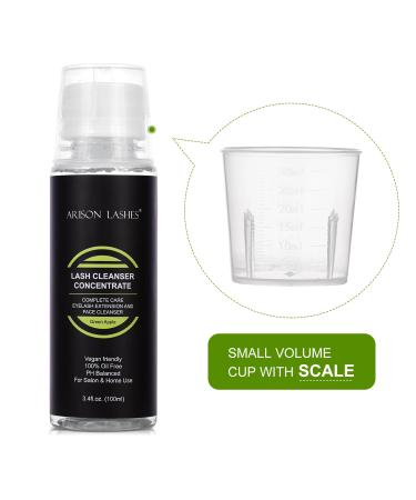 Eyelashes Cleaner Concentrate 100ml - Foam Shampoo for Extensions & Natural Lashes | Paraben & Sulfate Free | Makeup Remover for Salon & Home Use (Apple) - Buy Online on GoSupps.com
