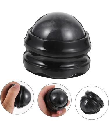 Frcolor Deep Tissue Massage Ball - Football Rolling Massager for Fasciitis Relief | Handheld Fitness Device (6.5x6.5x6.1cm Black) - Buy Online on GoSupps.com