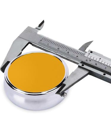 Solid Color Gold Portable Metal Pill Box - Round Mini 3-Compartment Design for Small Pills Travel Essential - Buy Online on GoSupps.com