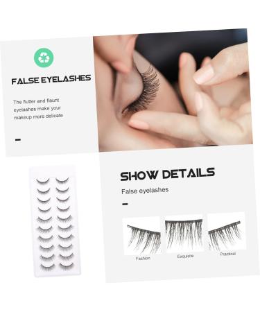 FRCOLOR 10 Pairs Fake eyelashes makeup eyelash False Eyelashes For Beginners natural dense eyelashes dense soft lash strip eyelashes false lashes chemical fiber 6d artificial extend - Buy Online on GoSupps.com