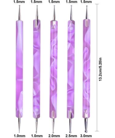 Jinlaili 5PCS Nail Dotting Pen Set - Nail Art Painting & Sculpting Tool for Manicure & Embossing - Blue - Buy Online on GoSupps.com
