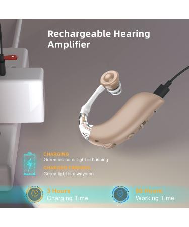 Hearing Aids for Seniors Rechargeable with Noise Cancelling  AMERFIST Personal Hearing Amplifier for Adults Severe Hearing Loss  G25 Digital Ear Hearing Assist Devices with Volume Control(Brown) - Buy Online on GoSupps.com