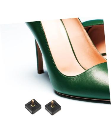 SHERCHPRY 2 Pairs Square High Heels Nail Heel Tips - Shoe Repair Caps - Black 1.80x1.70x1.70CM | International Shipping - Buy Online on GoSupps.com
