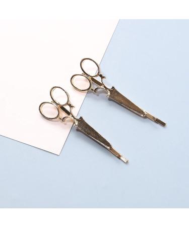 Yheakne Gold Hair Clip with Scissors | Trendy Metal Hairpins & Decorative Accessories for Women & Teens | Perfect Gift Idea - Buy Online on GoSupps.com