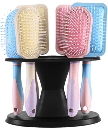 Hair Brush Holder Organizer 5.6x8.4inch Round Hair Brush Holder with 8 Holes Comb Stand Rack Cosmetic Brush Rack for Salon Home - Buy Online on GoSupps.com