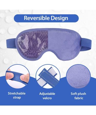 NEWGO Cooling Eye Mask for Puffy Eyes - Hot Cold Therapy Gel - Migraine Headache Relief - Dark Circles & Dry Eyes - Sinus Pain - Violet Blue - Buy Online on GoSupps.com