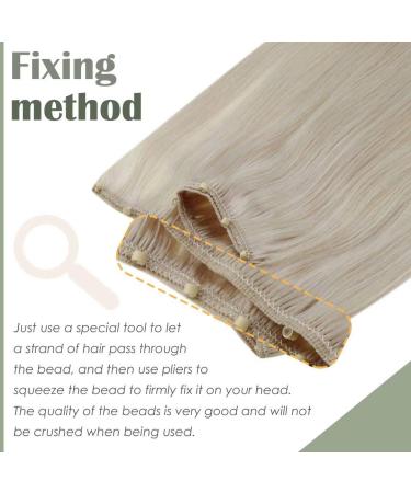 LAAVOO Micro Weft Real Hair Extensions - 50cm #60 Platinblond - Remy Hair Easy Weft 50g Perfect for International Shipping - Buy Online on GoSupps.com