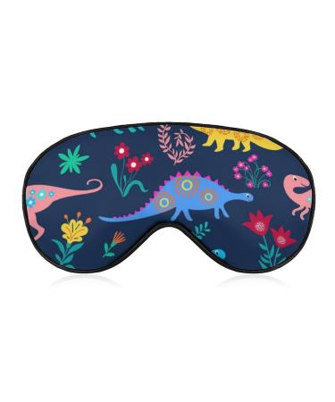 Colorful Brontosaurus Sleep Mask Eye Cover for Sleeping Blindfold with Adjustable Strap Blocks Light Night Travel Nap for Men Women