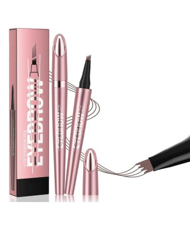 G n rique 3D Waterproof Long-Lasting Eyebrow Pencil Magic Eyebrow Pencil with 4 Micro Split Tips Eyebrow Dye Durable and Stain Resistant For Natural and Defined Eyebrows