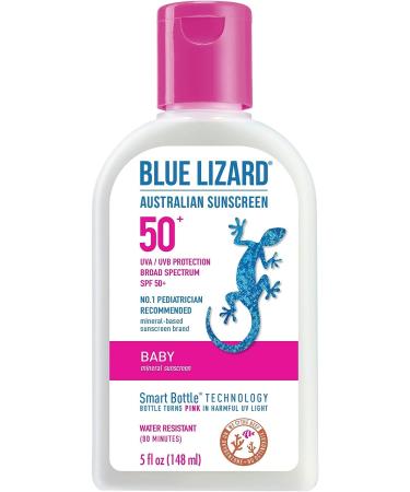 Blue Lizard Baby Mineral Sunscreen SPF 50+ Bundle: 5oz Bottle & Stick, Water Resistant UVA/UVB Protection - Fragrance Free, 0.5oz Unscented, Easy to Apply - Buy Online on GoSupps.com