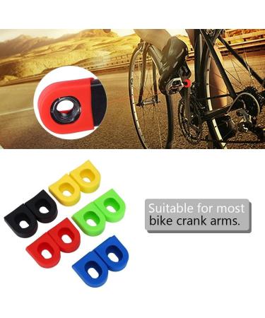 Silicon Bicycle Crank Arm Boots - Pack of 2 Black Soft Cover Sleeves for Crank Protection | Bike Gear Set Protector - Buy Online on GoSupps.com