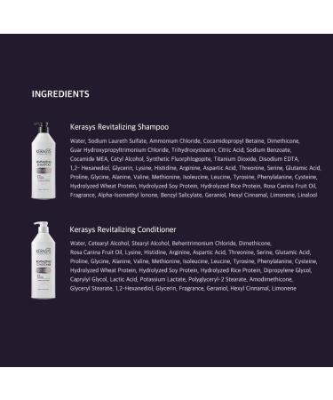 Kerasys Hair Clinic Protein Care System for Thin Hair Revitalizing Shampoo & Conditioner Set with Rosehip Oil (20.2 fl oz / 600 ml) | International Shipping Available - Buy Online on GoSupps.com