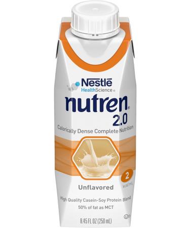 Nutren 2.0 Calorically-Dense Complete Nutrition, Unflavored, 8.45 Fl Oz (Pack of 24) 2.0 Calorically Dense Unflavored