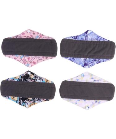 Healifty 8 Pcs Washable Cotton Period Pads - Reusable Menstrual Pads for Women - Charcoal Cloth Sanitary Napkins - Buy Online on GoSupps.com