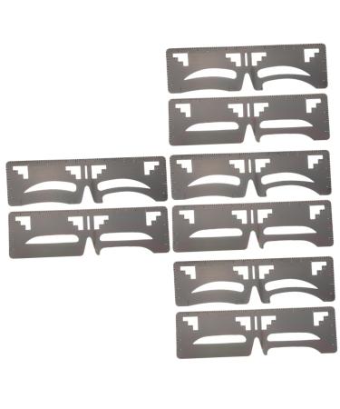 FOMIYES 8 Pcs Eyebrow Ruler Tool Stickers Brow Stencil Ruler Eyebrow Shaping Ruler Balance Artifact