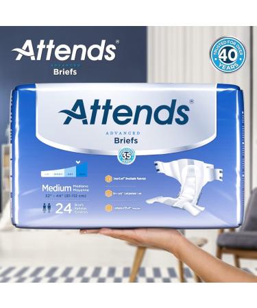 Attends Advanced Briefs | Large 24 Count (Pack of 3) | Adult Incontinence Care with Dry-Lock Technology - Buy Online on GoSupps.com