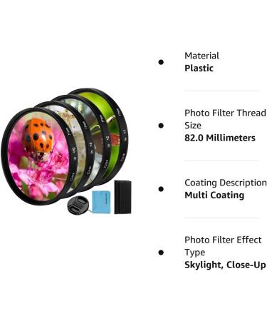 82mm Close-up Filter Kit 4 Pieces (+1 +2 +4 +10) Macro Lens Set for Canon Nikon Sony DSLR Camera with Pouch and Lens Cap - Buy Online on GoSupps.com