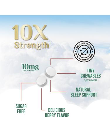 Melatonin 10mg - Fast Dissolve Tablets - Sugar-Free Melatonin Supplement for Restful Sleep Support Extra Strength Sleep Support Formula for Adults Delicious Berry Flavor Bottled in USA - 240 Count 240 Count (Pack of 1) - Buy Online on GoSupps.com