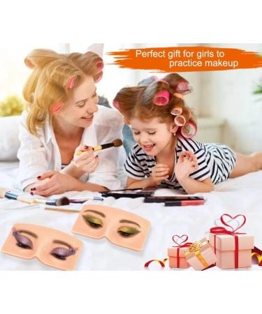 Makeup Practice Face Board Missicee Silicone Face Makeup Practice Board Set 3D Realistic Reusable Eye Makeup Practice Board with Eyeshadow Eyeliner Eyebrow Lash For Makeup Artist Makeup Beginners - Buy Online on GoSupps.com