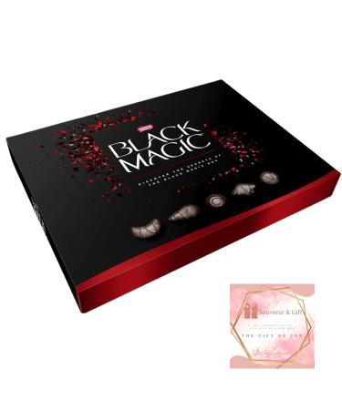 Nestle Black Magic Dark Chocolates Box 174g - 9 Different Tantalizing Centers Perfect Chocolate Gift for Men and Women | Christmas Gifts for Dark Chocolate Lovers