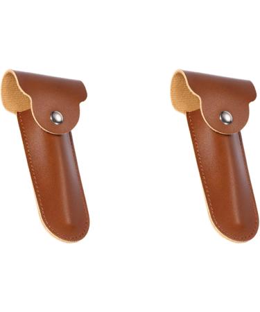 Buy GROCKSTR 2x Travel Holder Manual Double Blade Razor Container - Premium PU Leather Bag | International Shipping Available - Buy Online on GoSupps.com