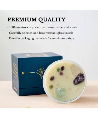 Buy Healing Crystal Candles | Chakra Candles | Organic 12oz Non-Toxic Soy Candles for Home & Gifts Spiritual Astrology & Self-Love - Buy Online on GoSupps.com
