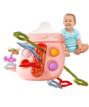 Zugschnur Silikon Bite Toy - Children's Teething Toys in Bottle Form | Chewable Designs & Spring Toys for Teething Relief at JaceKee Sweet Rosa - Buy Online on GoSupps.com