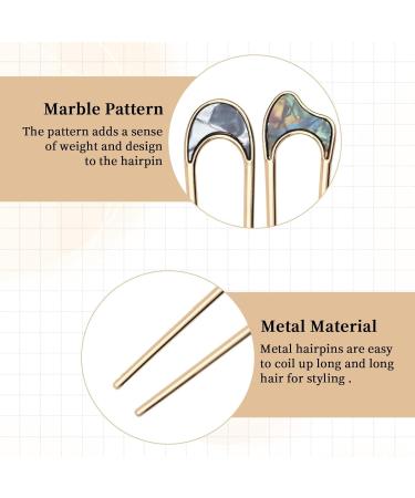 U-shaped hair clip vintage alloy Walquicks 6 pcsU-shaped Hair Pin Stick French Hair Pin Vintage Metal Hair Fork Elegant Hair Pins for Buns French Twist Hair Tool for Updo Bun Women Girls Hairstyle Hair Accessories - Buy Online on GoSupps.com