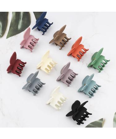 12 Pcs Butterfly Claw Clips - Non Slip Matte Jaw Clips - Strong Hold Hair Clamps for Women & Girls - 12 Colors - Buy Online on GoSupps.com