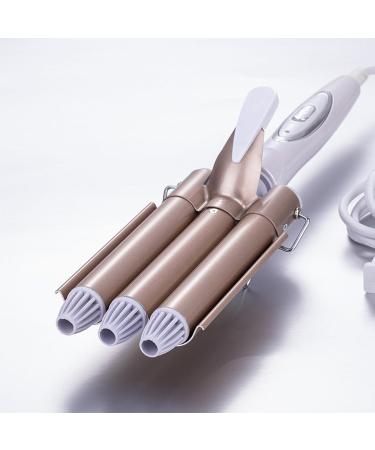 Shop 3-Barrel 22mm Hair Curling Iron - Adjustable Temp Hair Waver & Crimper for Perfect Curls | International Shipping Available - Buy Online on GoSupps.com