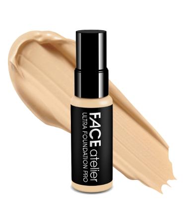 FACE atelier Ultra Foundation Pro | Wheat - 3 | Full Coverage Foundation | Best Foundation for Mature Skin | Oil Free Foundation | Foundation for Dry Skin | Cruelty-Free Makeup