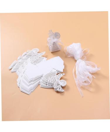 TEHAUX 50pcs Personalized Tags Small Gifts Packaging Wedding Favor Chocolate Packaging Wedding Gift Boxes Wedding Party Boxs Party Favor Boxes Wedding Box White Hollow Out 1 count (Pack of 1) White - Buy Online on GoSupps.com