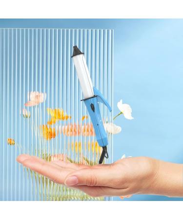Wazor Ceramic Mini Curling Wand - Portable 1 Inch Curling Iron for Short Hair & Travel | Fast Heat-up & Auto Shut Off - Buy Online on GoSupps.com