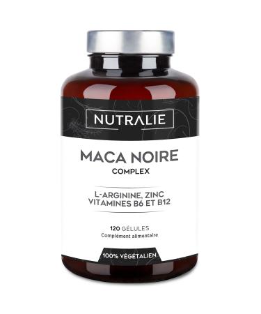 Black Maca from Peru 32000mg - Extra Strong L-Arginine Zinc B6 B12 [PRICE 2021] Energy Performance - Maca for Men Organic - High Concentration 20:1-120 Capsules Nutralie