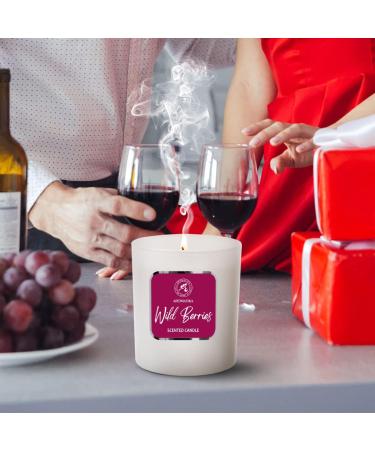 Wild Berries Scented Candle - Luxury Aromatherapy Soy Wax - 45 Hours Burn Time - Perfect Gift for Home - 200g - Buy Online on GoSupps.com