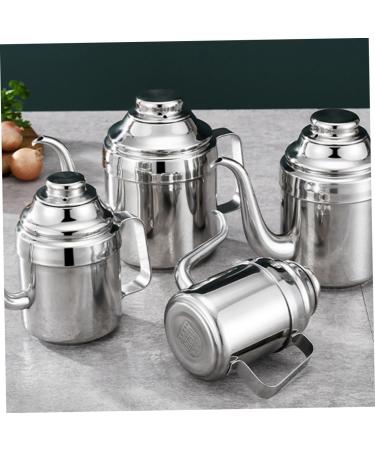 Alipis Oil Can Oil Pourer Bacon Container Household Vinegar Bottle Kitchen Stainless Oil Cruet Olive Oil Decanter Vinegar Dispenser Kitchen Supplies Stainless Steel Leakproof - Buy Online on GoSupps.com
