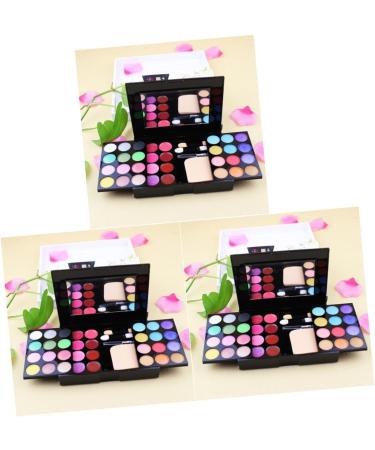 FOMIYES 3pcs 24 4 Pressed Eyeshadow Gloss Powder Blusher Liner Makeup Blush Lip mediumx3pcs As Shownx3pcs - Buy Online on GoSupps.com